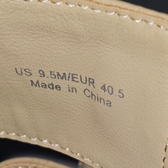 NEW Vince Rhode Sandal Dual Strap Slip On Slide Farro Tan Size 9.5 - Picture 12 of 13